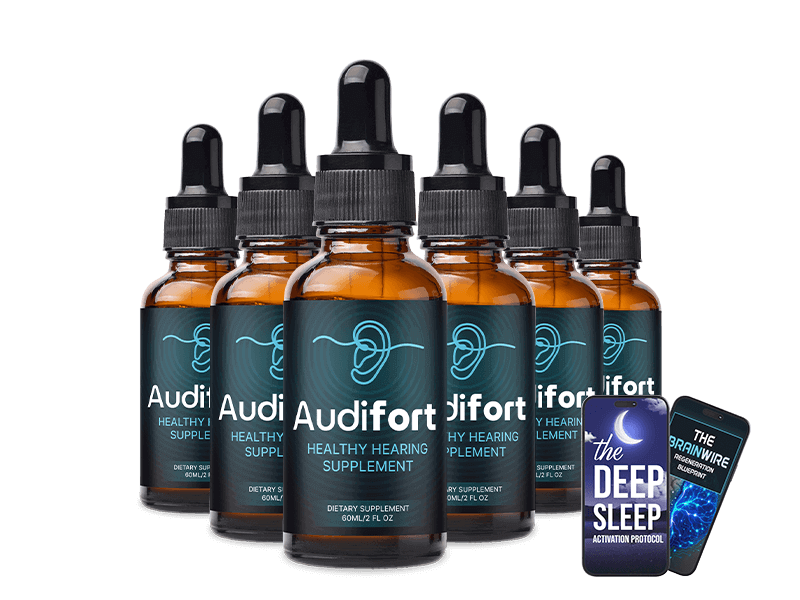 Purely Audifort bottle showing the full botanical ingredient blend